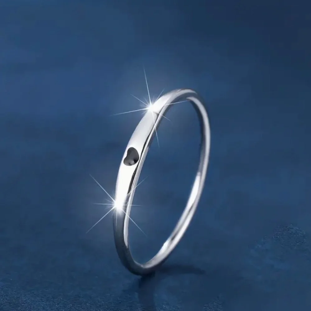 NWT Y2K 925 Silver Heart Ring - Picture 2 of 5